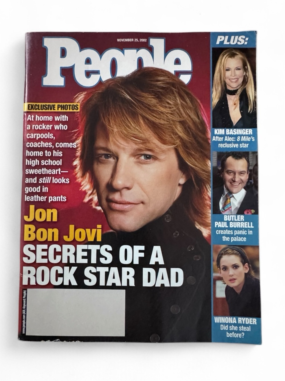 People Magazine Nov. 25, 2002 Jon Bon Jovi Cover